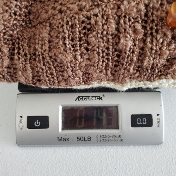 Mirasati Paris Womens Open Knit Sweater Size S Brown Beaded Necklace Boho Tribal - Picture 8 of 8